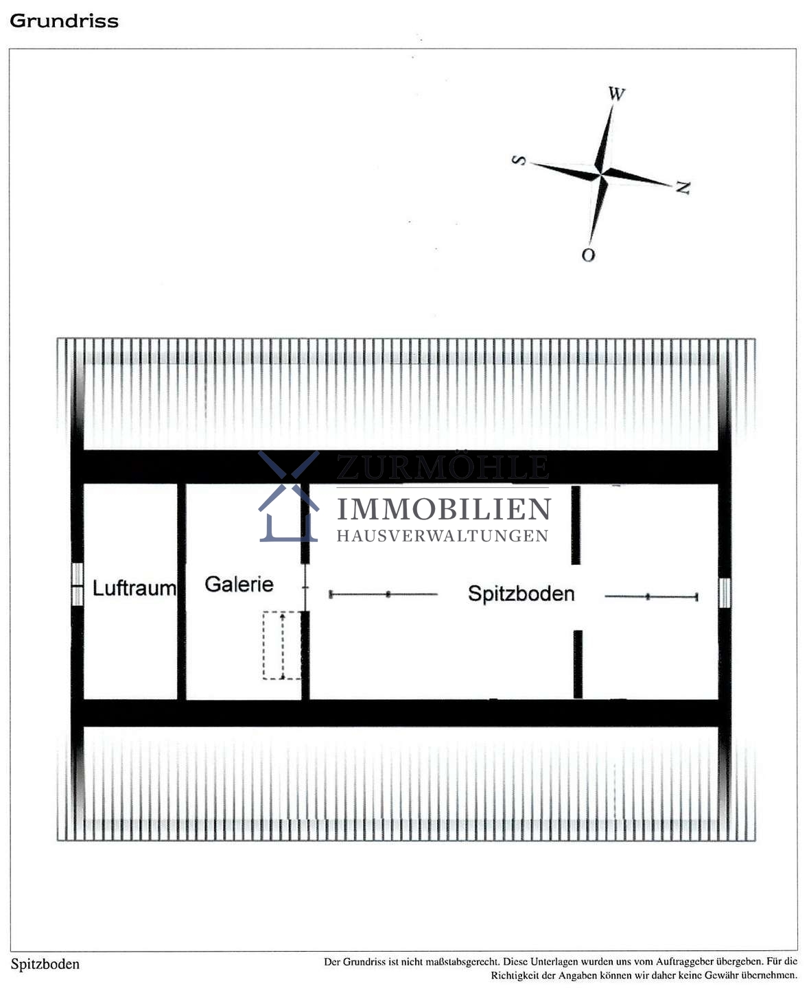 Grundriss Spitzboden